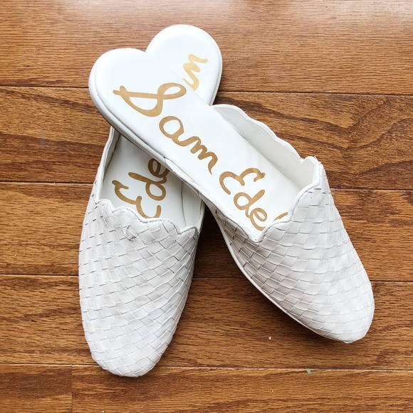 Sam Edelman Shoes - Sam Edelman | Katy White Woven Slipper Loafer 9.5